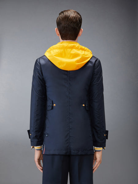 RIPSTOP UNCONSTRUCTED RELAXED OVERCOAT NAVY