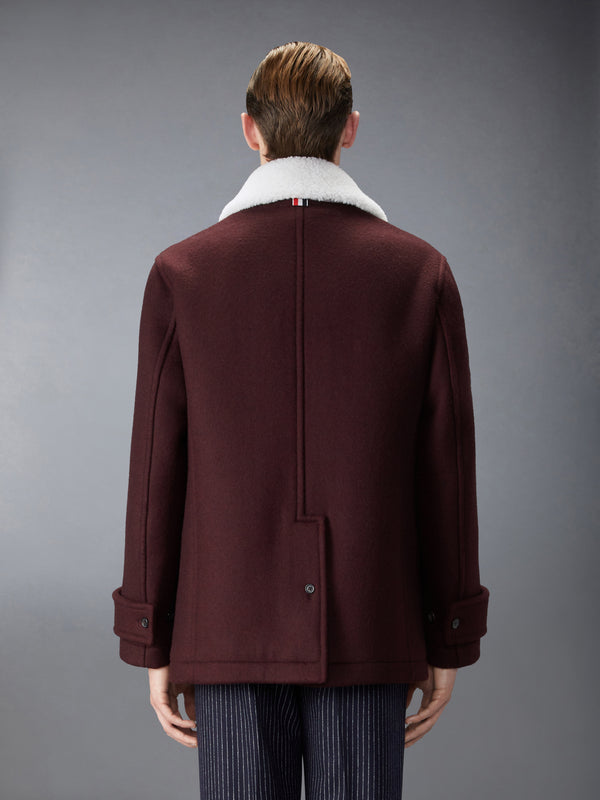 DOUBLE FACE MELTON WIDE SHOULDER SHELL COAT - image 2