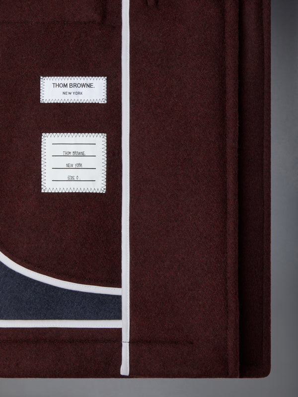 DOUBLE FACE MELTON WIDE SHOULDER SHELL COAT - image 8