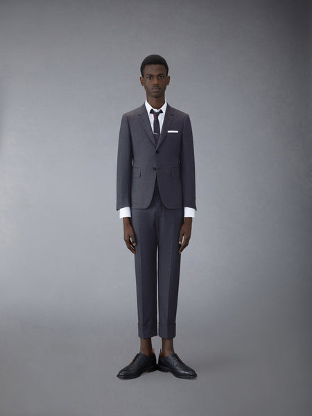 SUPER 120'S TWILL CLASSIC SUIT AND TIE MED GREY