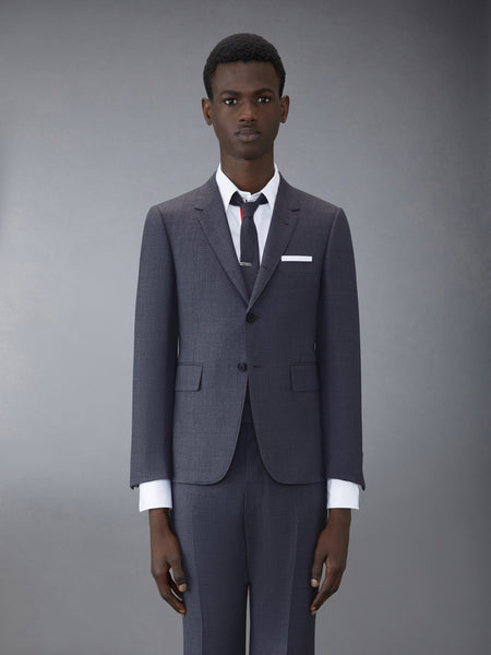 SUPER 120'S TWILL CLASSIC SUIT AND TIE MED GREY