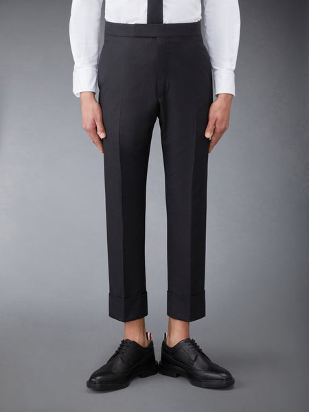 CLASSIC TWILL BACKSTRAP TROUSERS CHARCOAL