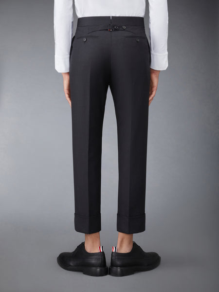 CLASSIC TWILL BACKSTRAP TROUSERS CHARCOAL