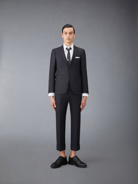 CLASSIC TWILL BACKSTRAP TROUSERS CHARCOAL