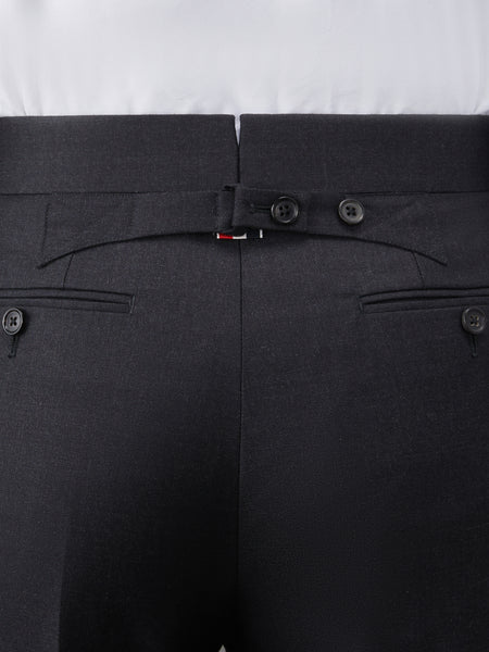 CLASSIC TWILL BACKSTRAP TROUSERS CHARCOAL