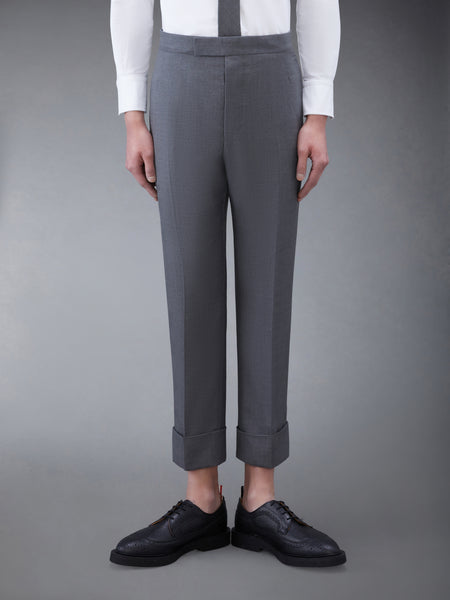 CLASSIC TWILL BACKSTRAP TROUSERS MED GREY