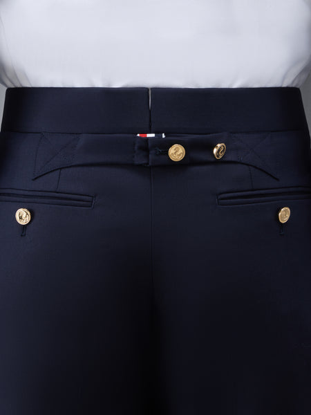 CLASSIC TWILL BACKSTRAP TROUSERS NAVY