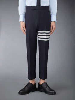 PLAIN WEAVE  4-BAR BACKSTRAP TROUSER