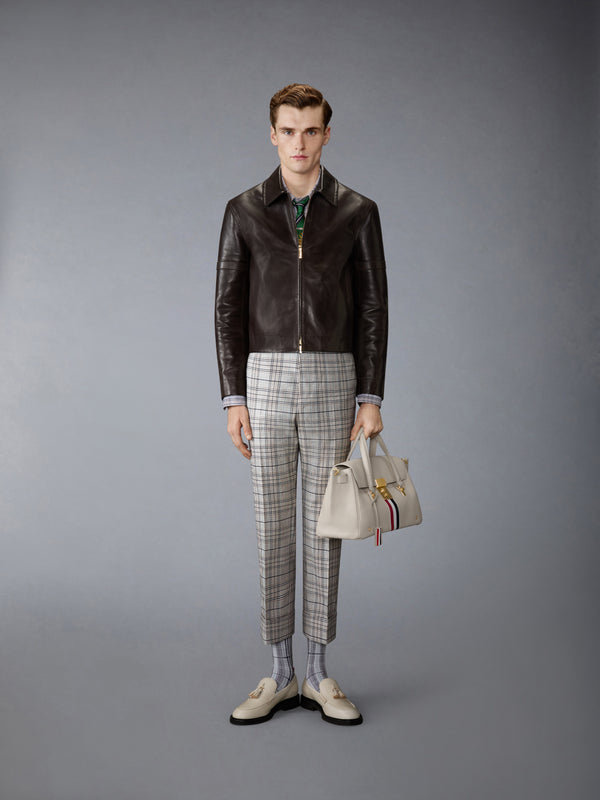 PLAID CHECK COOL WOOL BACKSTRAP TROUSER - image 3