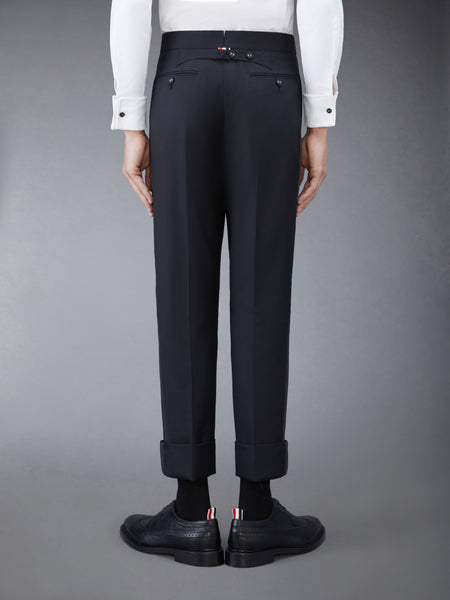 TWILL CLASSIC BACKSTRAP TROUSERS BLACK