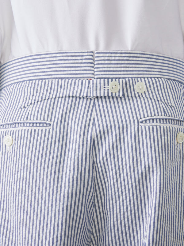SEERSUCKER FRAMED FLORAL BACKSTRAP TROUSER - image 6