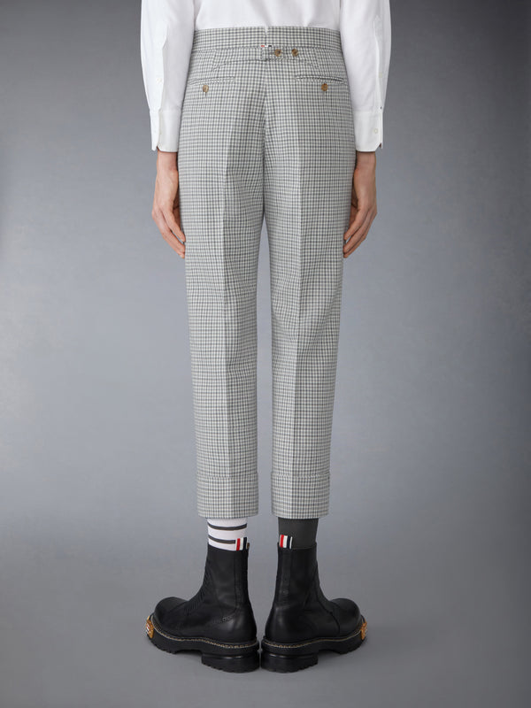 WOOL PIQUE GUNCLUB CHECK DOUBLE NEEDLE STITCH TROUSER - image 2