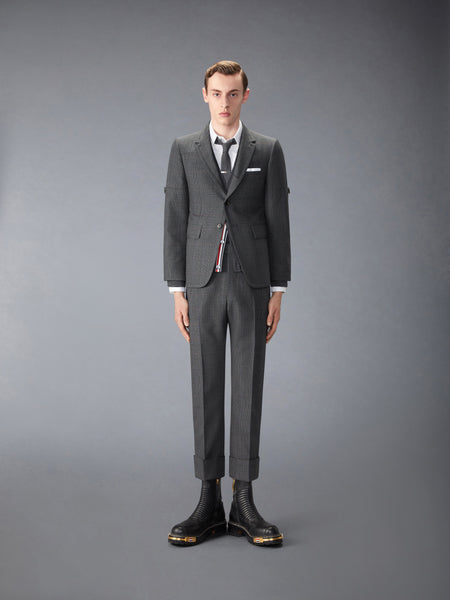HIGH TWIST WOOL TROUSER DARK GREY