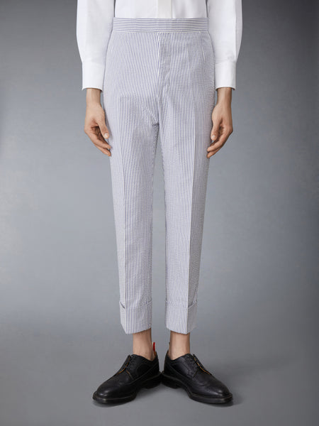 CLASSIC SEERSUCKER BACKSTRAP TROUSERS NAVY