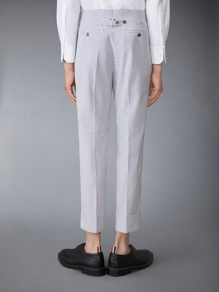 CLASSIC SEERSUCKER BACKSTRAP TROUSERS NAVY