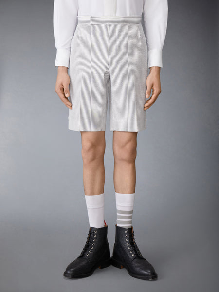 CLASSIC SEERSUCKER BACKSTRAP SHORTS MED GREY