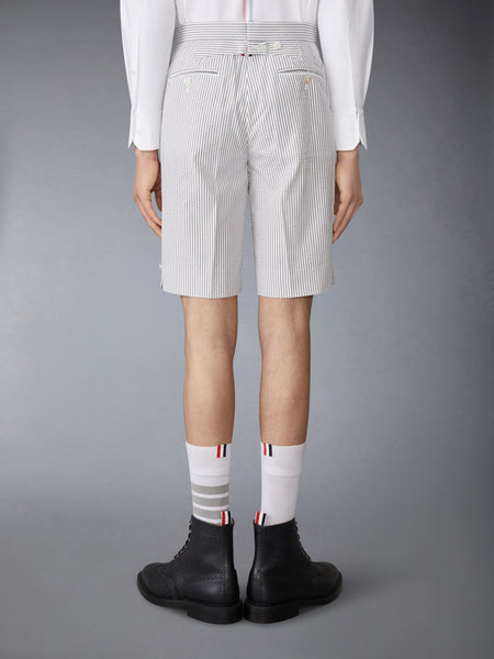CLASSIC SEERSUCKER BACKSTRAP SHORTS MED GREY