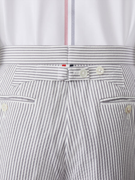 CLASSIC SEERSUCKER BACKSTRAP SHORTS MED GREY