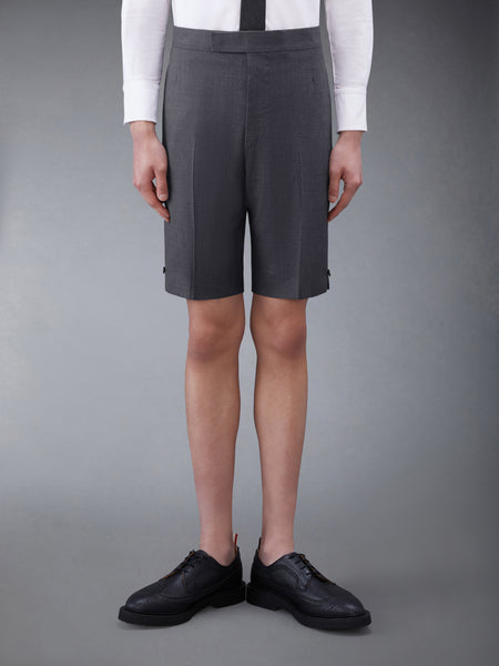 SUPER 120'S TWILL BACKSTRAP SHORTS DARK GREY