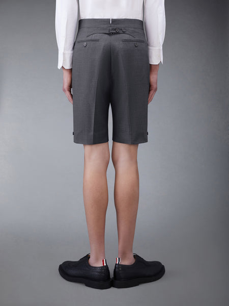 SUPER 120'S TWILL BACKSTRAP SHORTS DARK GREY
