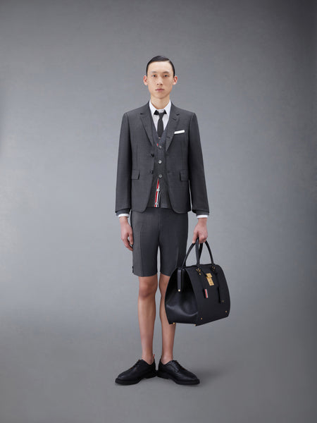 SUPER 120'S TWILL BACKSTRAP SHORTS DARK GREY