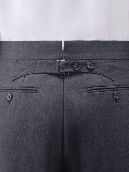 SUPER 120'S TWILL BACKSTRAP SHORTS DARK GREY