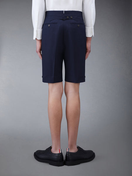 SUPER 120'S TWILL BACKSTRAP SHORTS NAVY