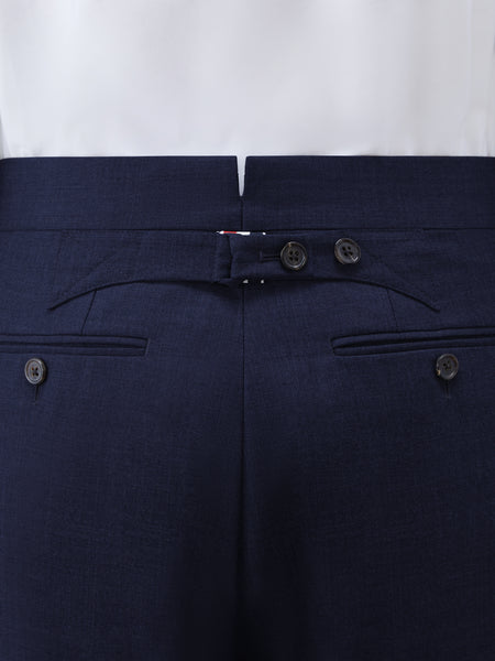 SUPER 120'S TWILL BACKSTRAP SHORTS NAVY