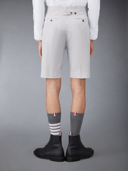 CLASSIC SEERSUCKER BACKSTRAP SHORTS MED GREY