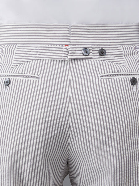CLASSIC SEERSUCKER BACKSTRAP SHORTS MED GREY