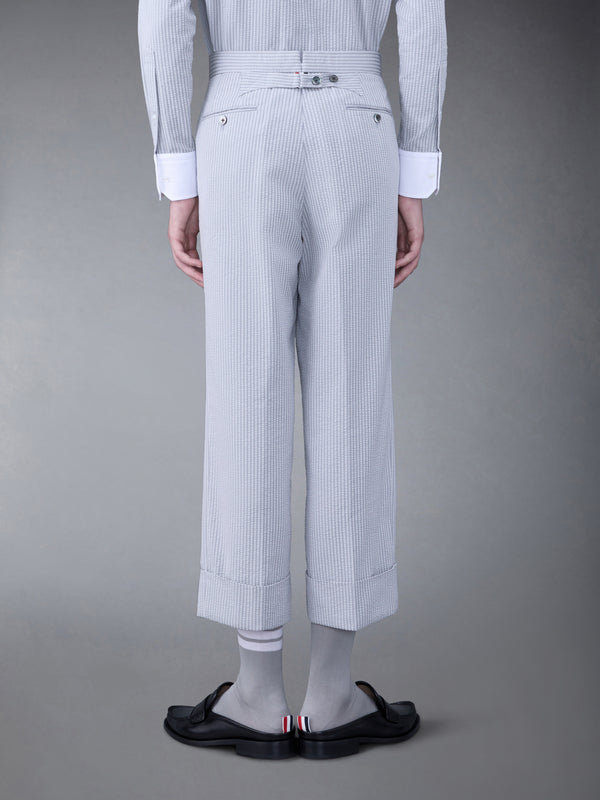 SEERSUCKER LOW RISE BACKSTRAP TROUSER - image 2