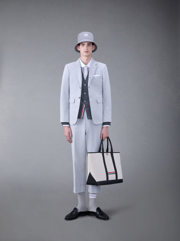 SEERSUCKER LOW RISE BACKSTRAP TROUSER - image 3