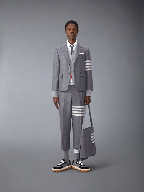 FLANNEL 4-BAR LOW RISE BACKSTRAP TROUSERS - image 4