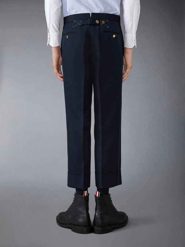 LINEN COTTON LOW RISE BACKSTRAP TROUSER - image 2