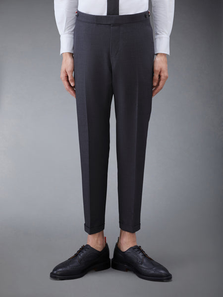 SUPER 120's TWILL LOW RISE TROUSER CHARCOAL