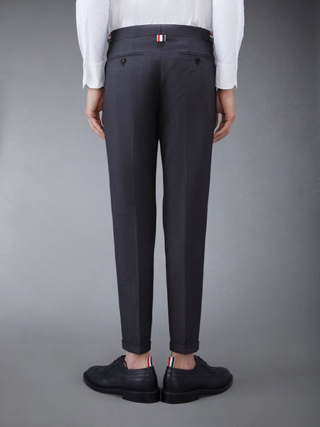 SUPER 120's TWILL LOW RISE TROUSER CHARCOAL