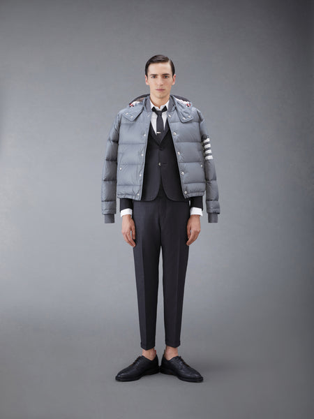 SUPER 120's TWILL LOW RISE TROUSER CHARCOAL