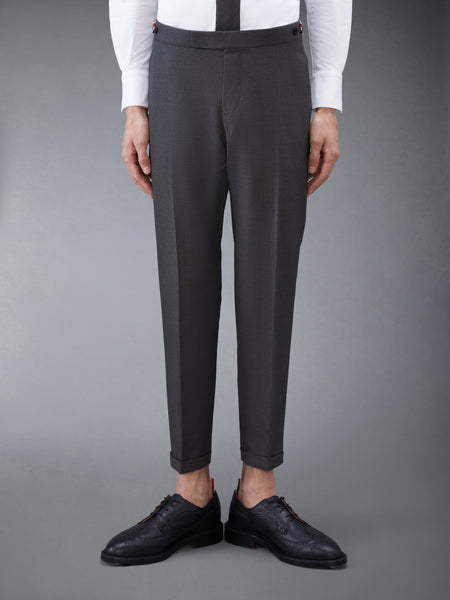 SUPER 120's TWILL LOW RISE TROUSER DARK GREY