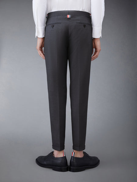 SUPER 120's TWILL LOW RISE TROUSER DARK GREY