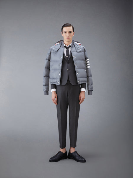 SUPER 120's TWILL LOW RISE TROUSER DARK GREY