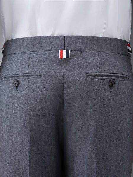 SUPER 120's TWILL LOW RISE TROUSER MED GREY