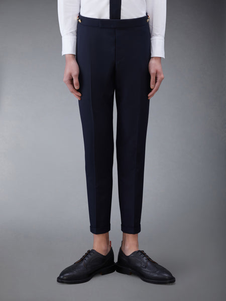 SUPER 120's TWILL LOW RISE TROUSER NAVY