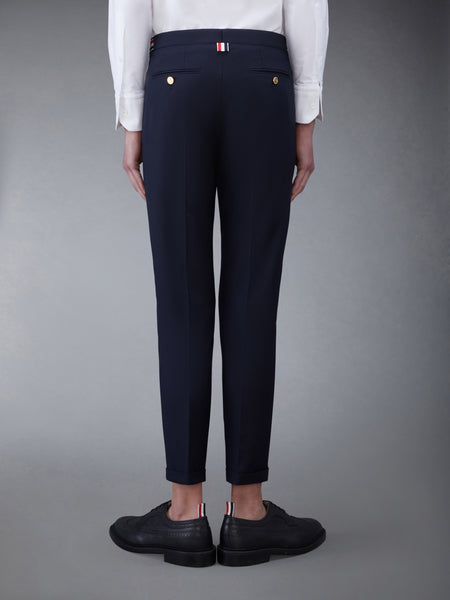 SUPER 120's TWILL LOW RISE TROUSER NAVY