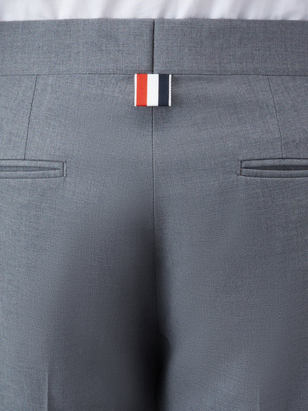PLAIN WEAVE 4-BAR LOW RISE TROUSERS MED GREY
