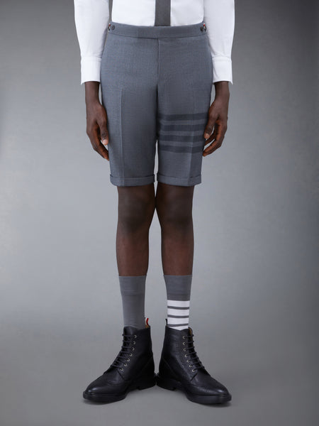 SCHOOL UNIFORM 4-BAR LOW RISE SHORTS MED GREY