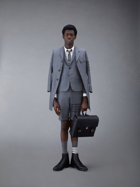 SCHOOL UNIFORM 4-BAR LOW RISE SHORTS MED GREY