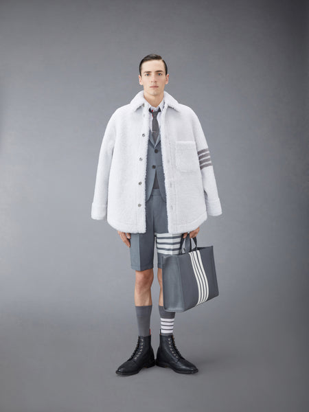 PLAIN WEAVE 4-BAR LOW RISE SHORTS MED GREY