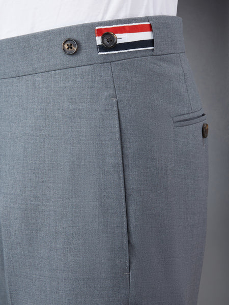 PLAIN WEAVE 4-BAR LOW RISE SHORTS MED GREY