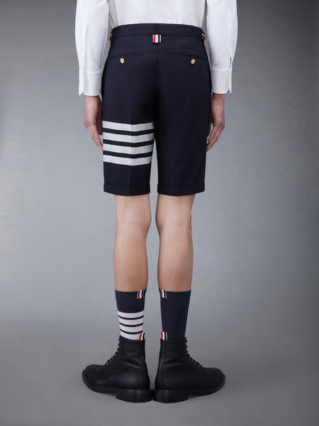 PLAIN WEAVE 4-BAR LOW RISE SHORTS NAVY