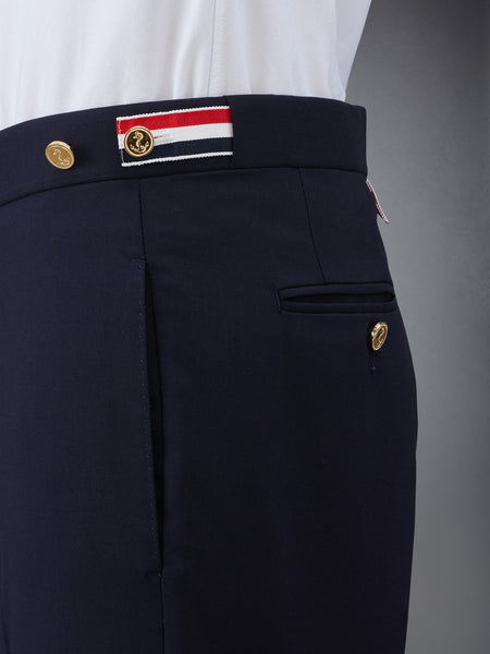 PLAIN WEAVE 4-BAR LOW RISE SHORTS NAVY